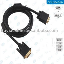 DVI 24 + 5 macho para VGA macho cabo de monitor 1,5 m de ouro